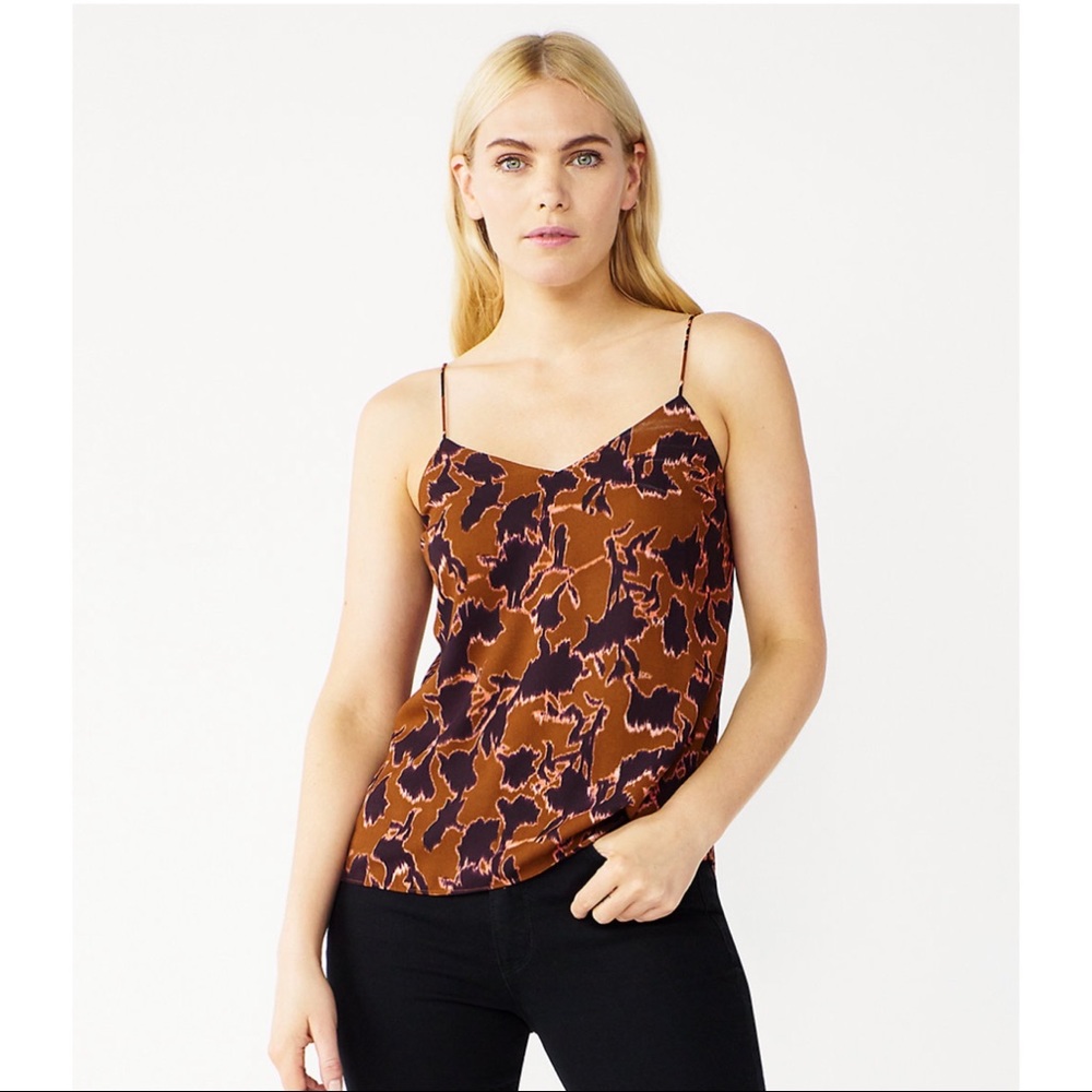 NWT Nine West V-Neck Layering Camisole Brown Size S Size M